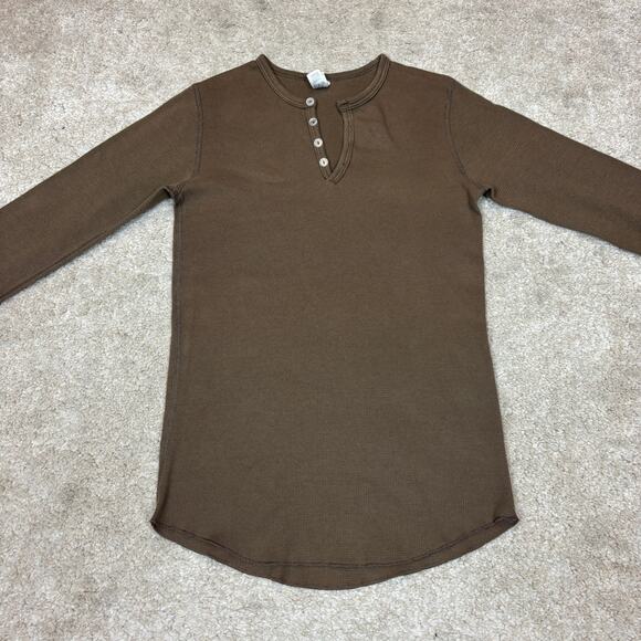 American Apparel Henley Dexter Kill Shirt Small Baby Thermal y2k Women's XS RARE - Picture 3 of 10